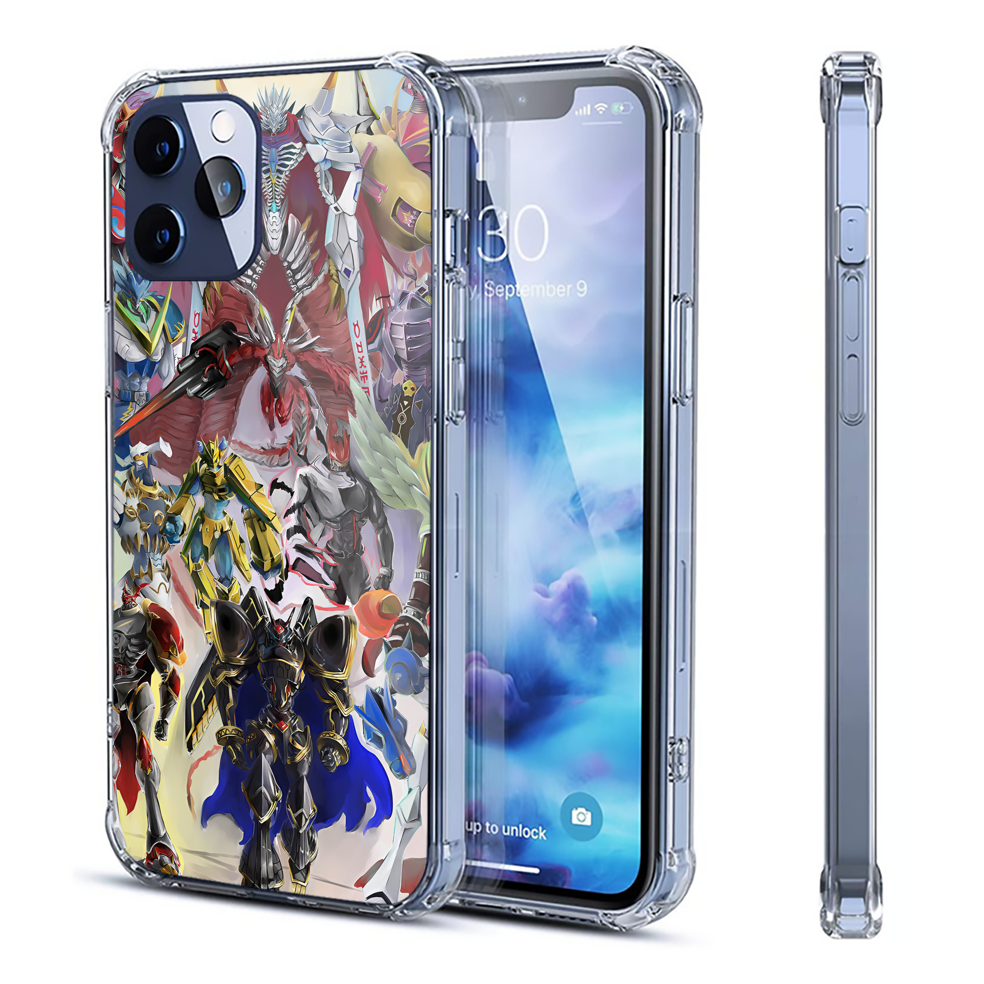 （画像用） Digimon デジタルモンスター/デジモン 【iPhone 12シリーズ対応】透明スマホケース（クリアソフトケース）
